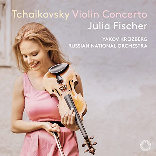 CD cover featuring violinist Julia Fischer with her violin.