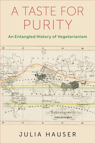 Book cover: "A Taste for Purity" with a vintage world map background.
