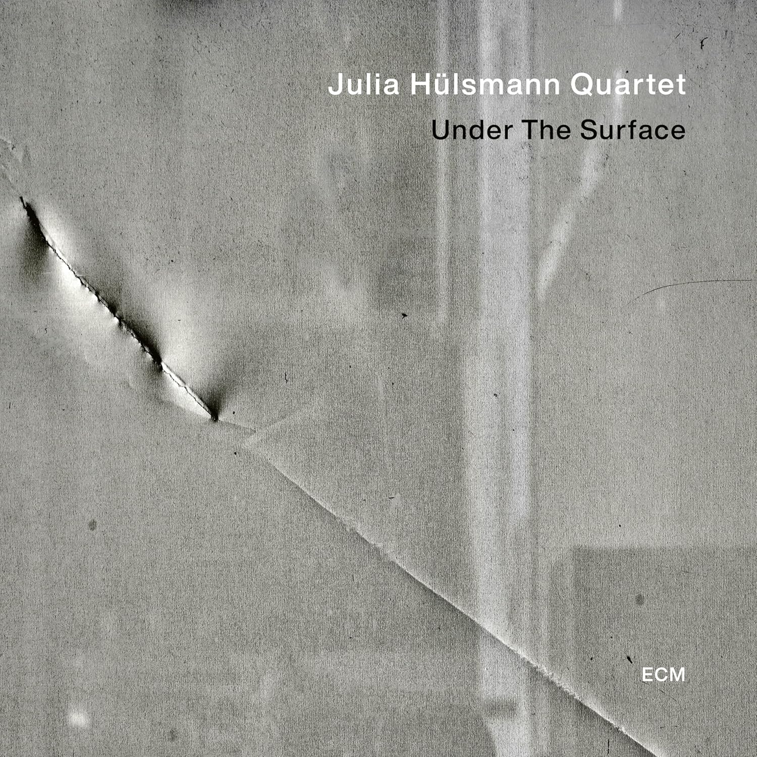 CD cover for Julia Hülsmann Quartet’s “Under The Surface” album, grey textured background.