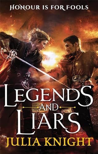 Book cover: two figures duel with swords against a fiery, dramatic background.