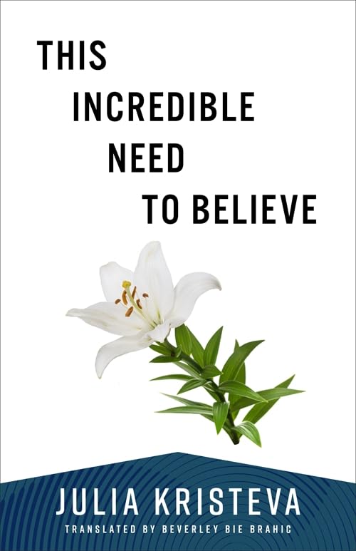 Book cover with white lilies and text by Julia Kristeva.