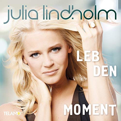 Blonde woman, Julia Lindholm, album cover "Leb Den Moment" CD.