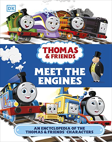 Book cover featuring colorful cartoon trains from Thomas & Friends.