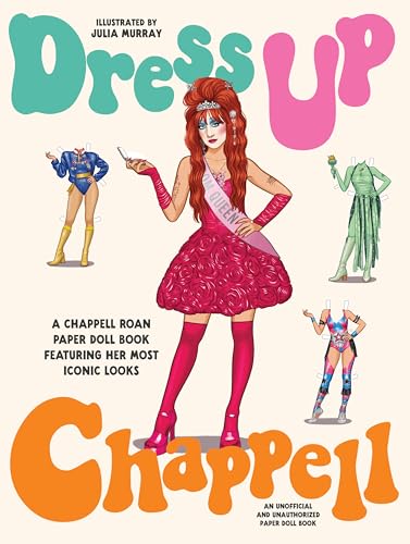 Chappell Roan paper doll book cover with illustrated figures and outfits.