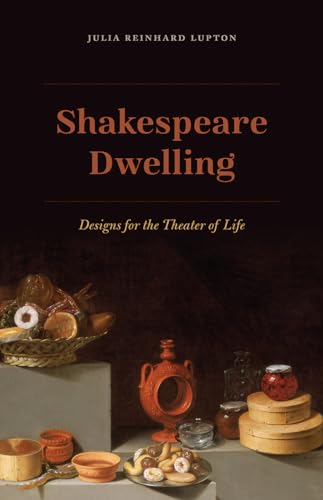 Book cover with title "Shakespeare Dwelling" and still life painting.