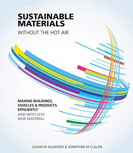 Book cover with colorful abstract lines and title "Sustainable Materials".