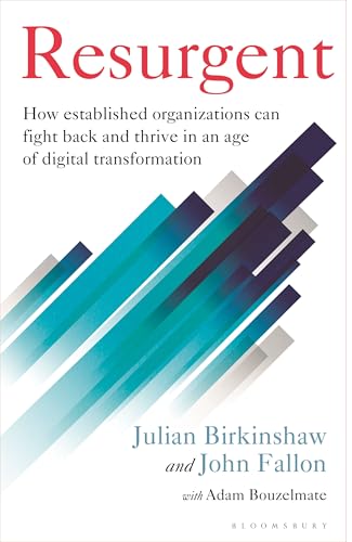Book cover: "Resurgent" by Julian Birkinshaw and John Fallon, with blue abstract design.