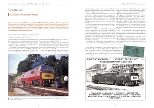 Book page with vintage photos of steam locomotives and railway text.