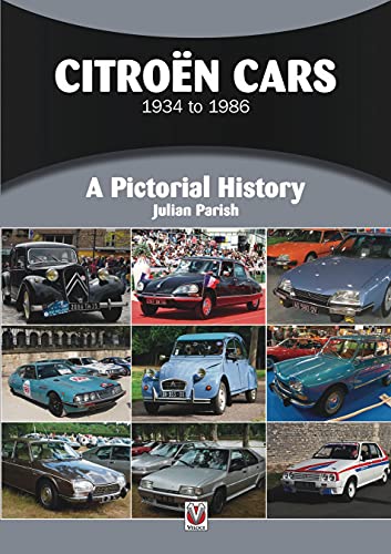 Book cover featuring a collage of vintage Citroën cars from 1934-1986.
