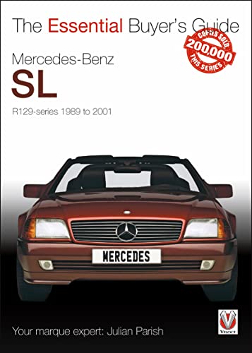 Book cover featuring a red Mercedes-Benz SL R129-series roadster.