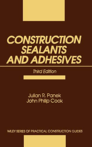 Book cover for "Construction Sealants and Adhesives," third edition.