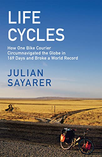 Book cover: “Life Cycles” depicts a cyclist on a rural road.