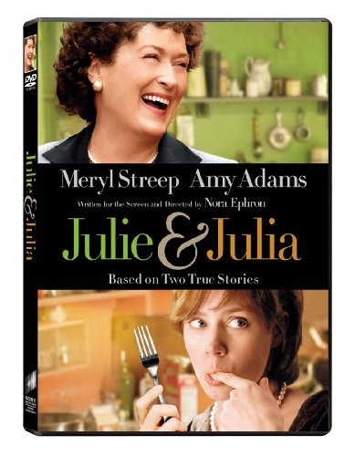 DVD cover for "Julie & Julia" featuring Meryl Streep and Amy Adams.
