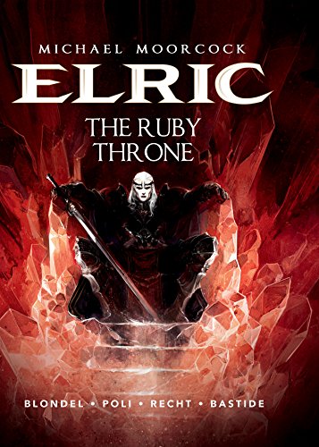 Book cover: pale warrior with sword seated on a crystalline throne.