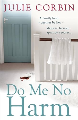 Book cover with a blue door, staircase, and spilled drink.