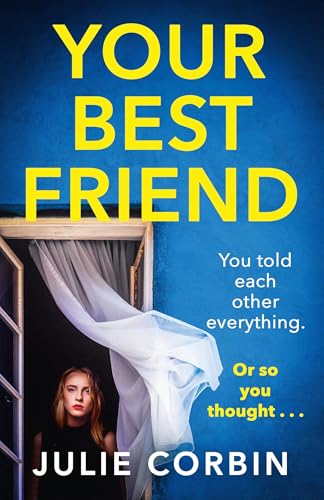 Book cover: woman framed in a doorway, blue and yellow text.