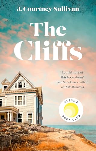 Book cover: a large house by the sea under a cloudy sky.