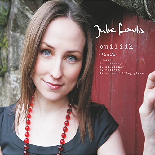 CD cover featuring portrait of Julie Fowlis with red text and definitions.