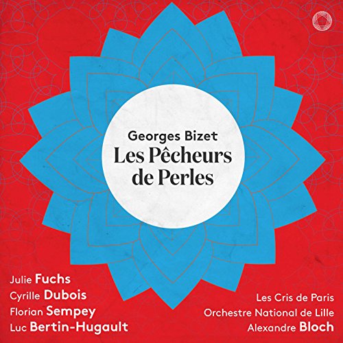 CD cover for Bizet’s “Les Pêcheurs de Perles” with blue floral design.