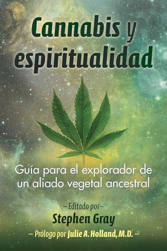 Book cover, likely featuring plant imagery and spiritual symbolism, about cannabis.
