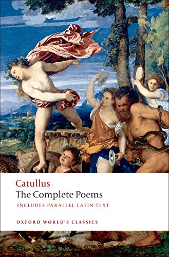 Book cover with Renaissance painting of figures and red text: “Catullus.”