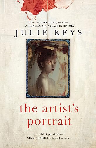 Book cover featuring a vintage portrait with red paint splatters.