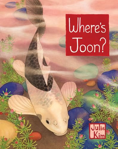 Children’s book cover featuring a koi fish swimming amongst plants.