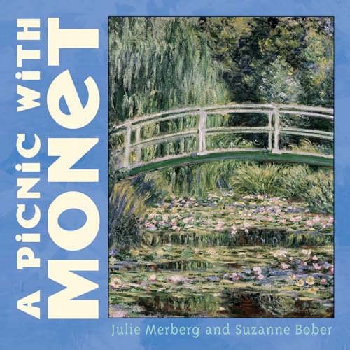 Book cover featuring Monet’s water lilies and Japanese footbridge painting.