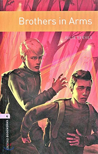 Book cover: two young men in military gear, dramatic lighting.