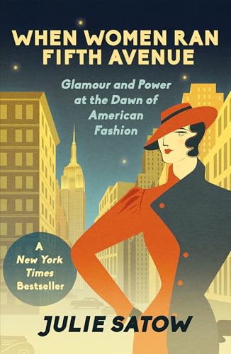 Book cover: stylized illustration of a woman in front of a city skyline.