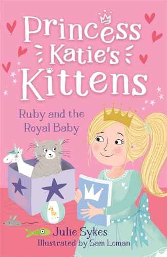 Book cover featuring a blonde princess, a kitten in a box, and a unicorn.