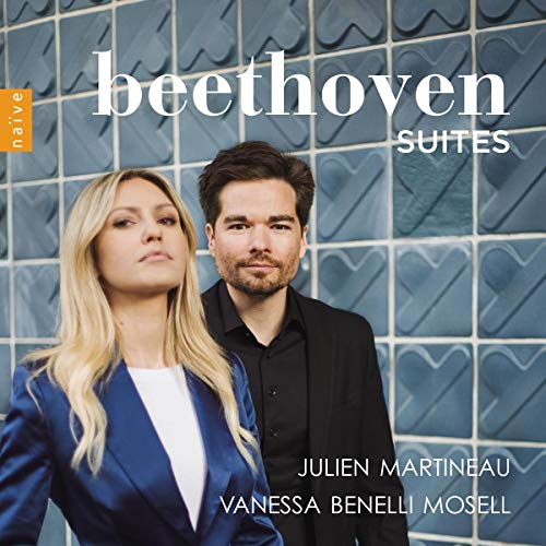 CD cover featuring portraits of two people and text: "Beethoven Suites.