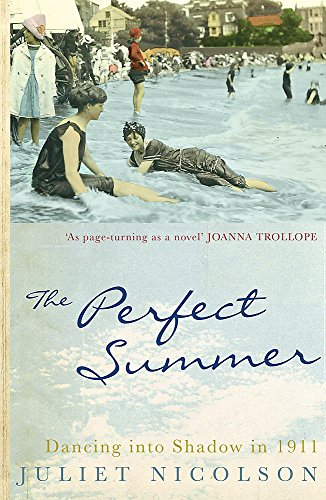 Book cover showing women in Edwardian swimwear playing in the ocean at a beach.