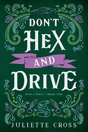 Book cover: "Don't Hex and Drive" with magical illustrations and text.