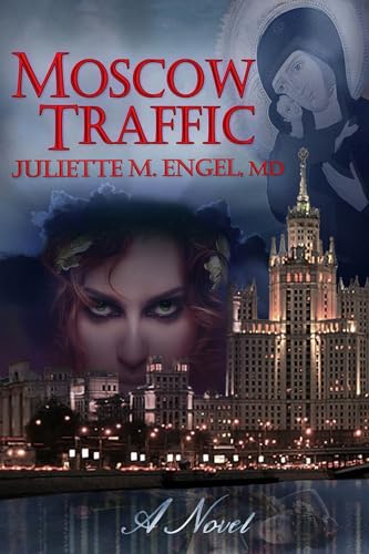 Book cover: “Moscow Traffic” depicts women’s faces and Moscow cityscape.