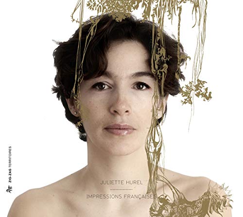 CD cover featuring a portrait of Juliette Hurel with gold floral accents.