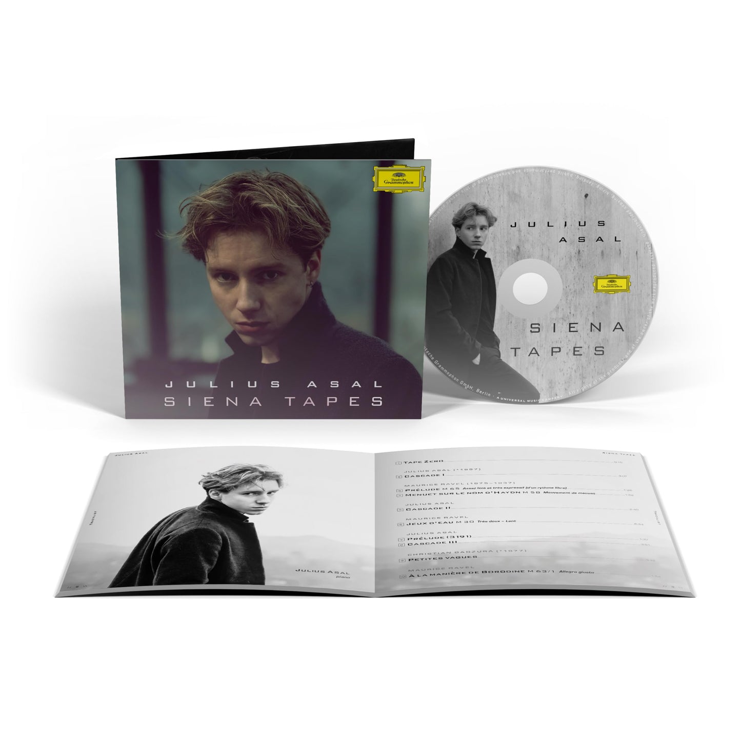 CD packaging for "Julius Asal - SIENA TAPES" featuring a portrait of a man.