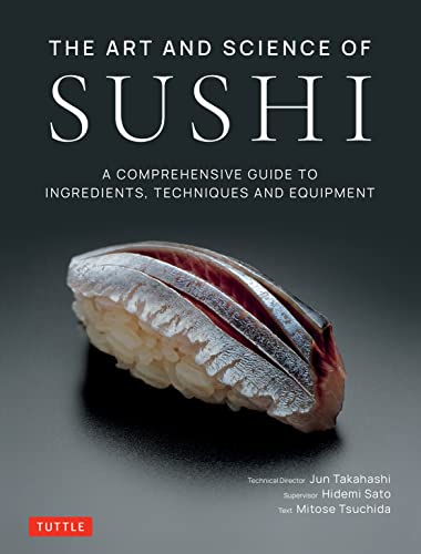 Book cover featuring a close-up of nigiri sushi with white text.