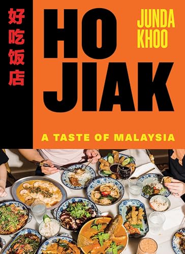 Book cover: "Ho Jiak" with Malaysian food and people dining.