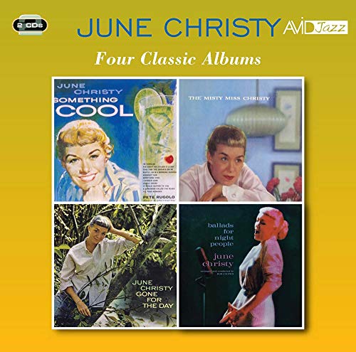 CD cover for June Christy’s four classic albums, featuring portraits.