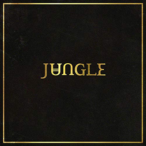Black albumC album cover with gold border and gold text reading JUNGLE.