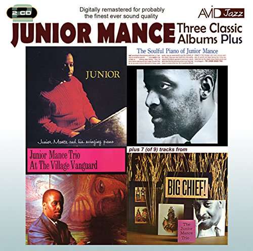 CD cover for Junior Mance’s “Three Classic Albums Plus” featuring portraits.