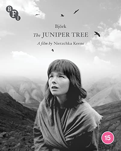 “Juniper Tree” Blu-ray cover featuring Björk in a landscape, with birds.