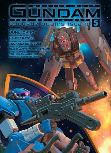 Gundam manga volume 5 cover featuring large mobile suits in action.