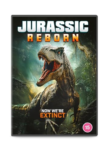 Jurassic Reborn" DVD cover featuring a roaring Tyrannosaurus Rex.