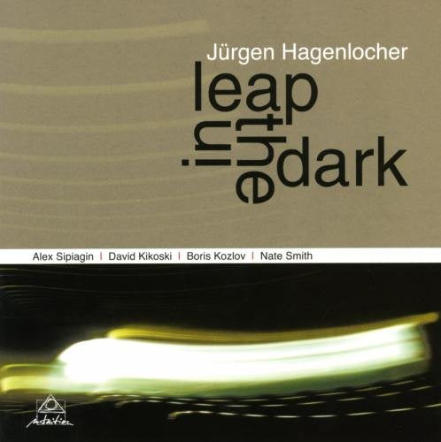 "CD case with green cover, featuring 'Jurgen Hagenlocher - Leap in the Dark' title."