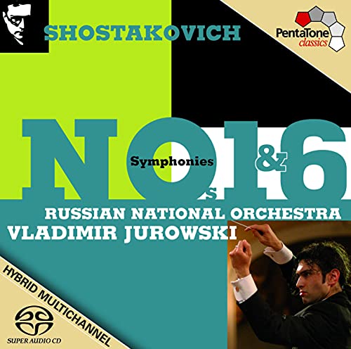 CD cover for Shostakovich Symphonies 1 and 6, featuring conductor Vladimir Jurowski.