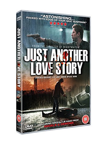 DVD cover for "Just Another Love Story" featuring a man with a gun.