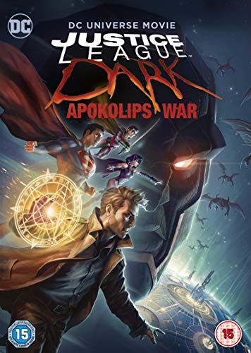 DVD cover art for Justice League Dark: Apokolips War featuring DC superheroes and villains.