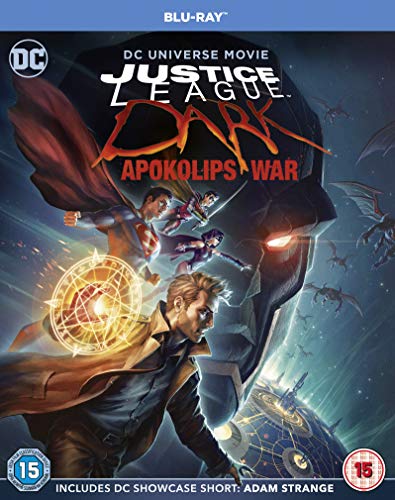 Justice League Dark: Apokalips War Blu-ray cover with heroes and villains.